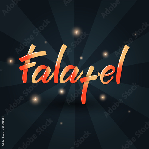 Falafel Lettering banner design. Vector illustration