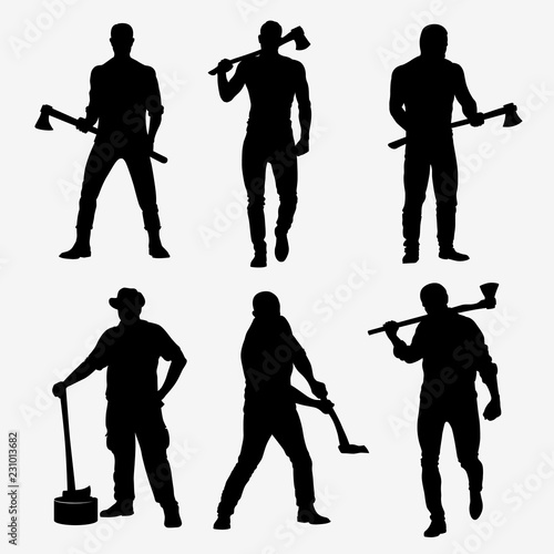 Ax Men. Men from the profession of woodcutter