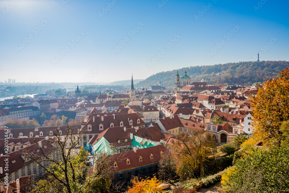 Vue panoramique sur la ville de Prague