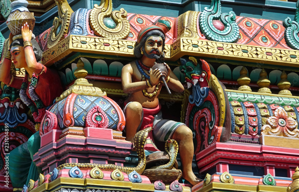 Détails d'un Temple Hindou à l'Ile Maurice