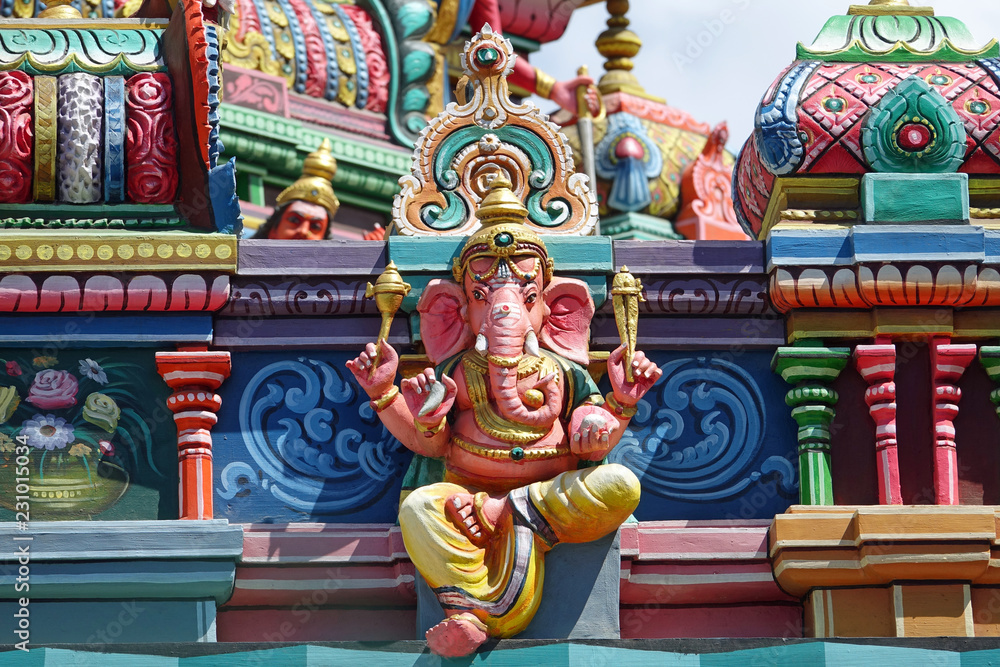 Fototapeta premium Détails d'un Temple Hindou à l'Ile Maurice