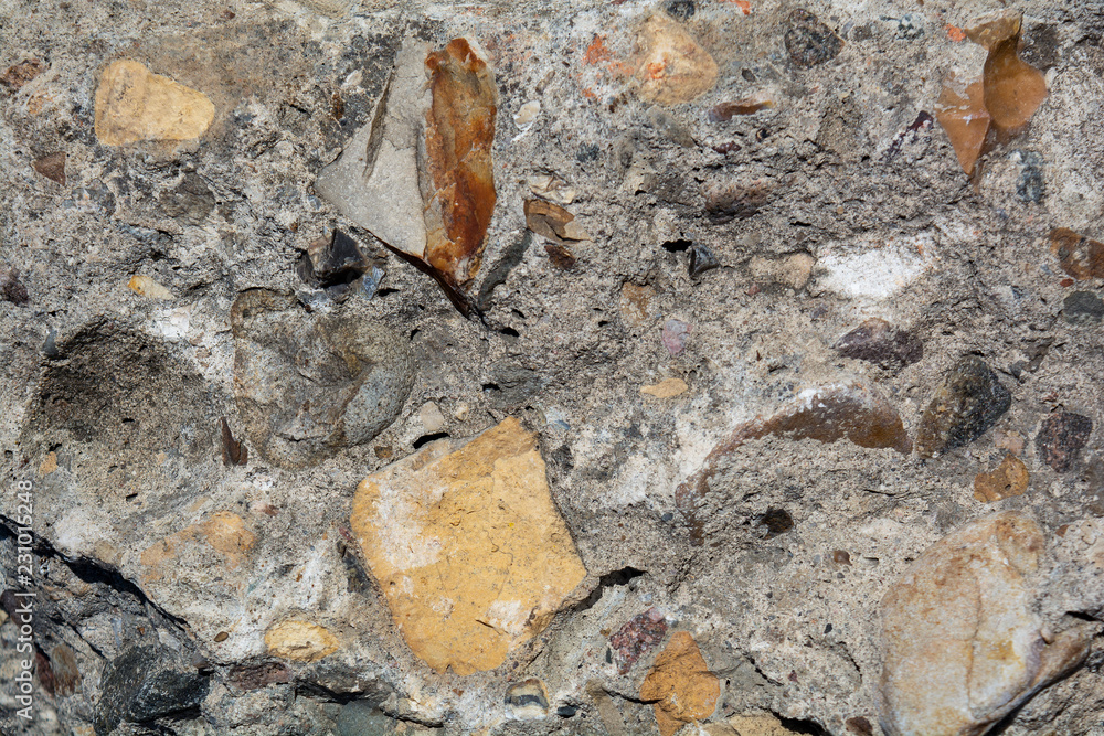 cemented cobblestones close-up. macro photography cemented cobblestones close-up. macro photography