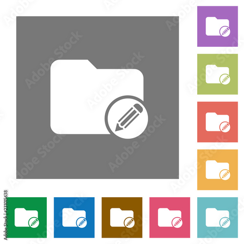 Edit directory square flat icons