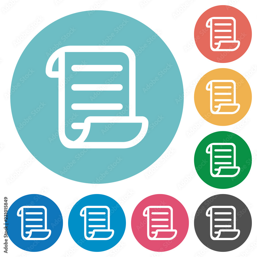 Script code flat round icons Script code flat round icons