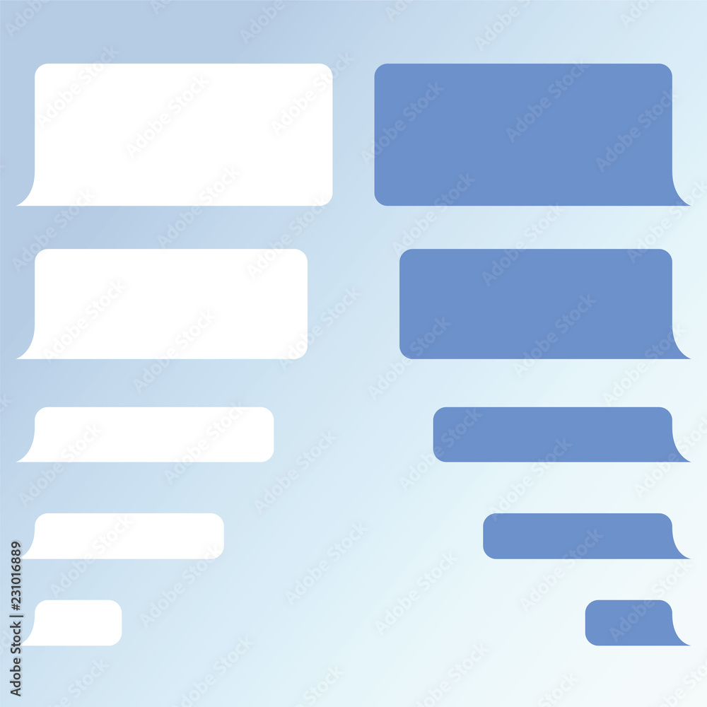 Message bubbles chat vector. Vector template of message bubbles chat boxes icons. Message bubbles chat vector. Vector template of message bubbles chat boxes icons.