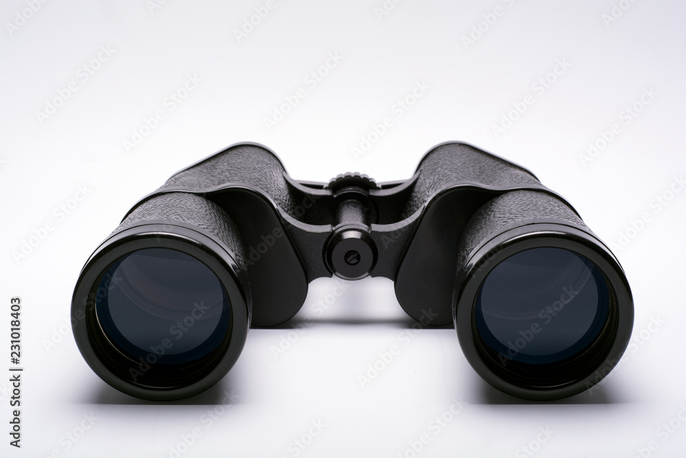 binoculars on a white background binoculars on a white background