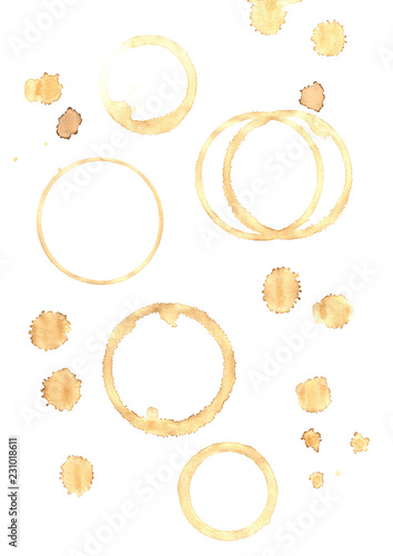 Fotografija coffee cup stains and drops