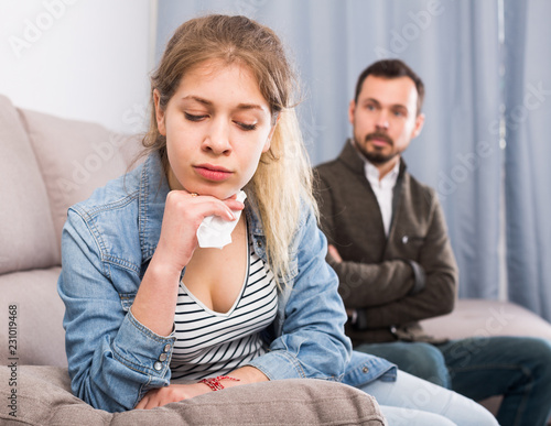 Father and daughter arguing