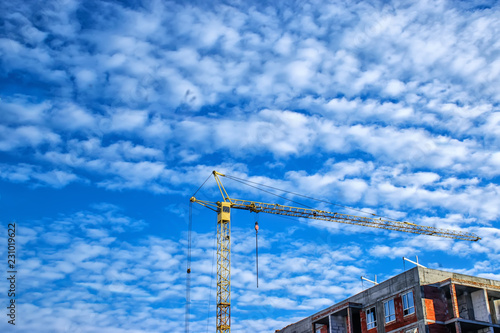 building under construction sky