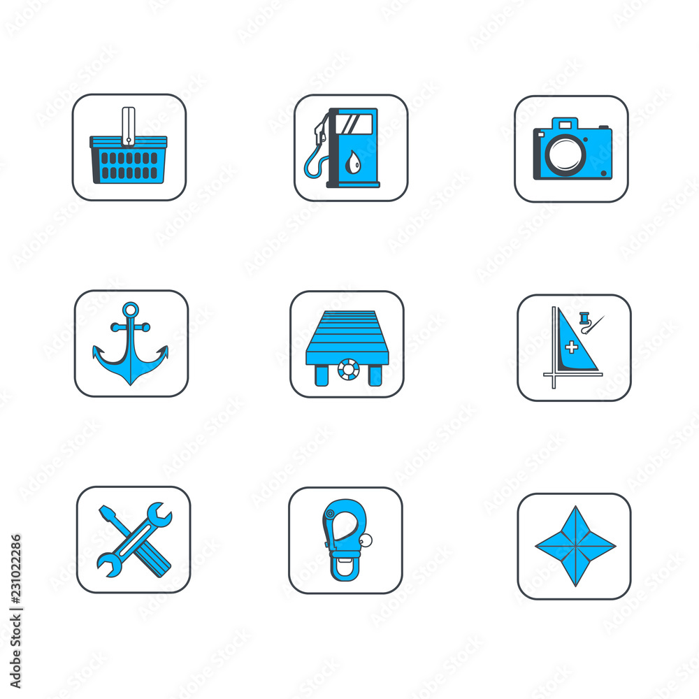 Commerce and Map icons collection Commerce and Map icons collection