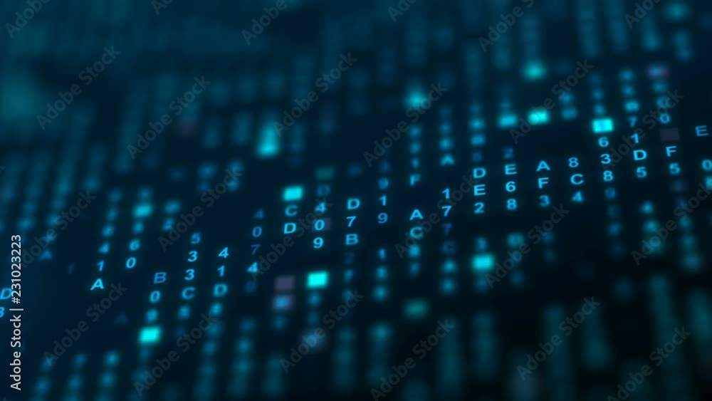 hexadecimal data loopable background