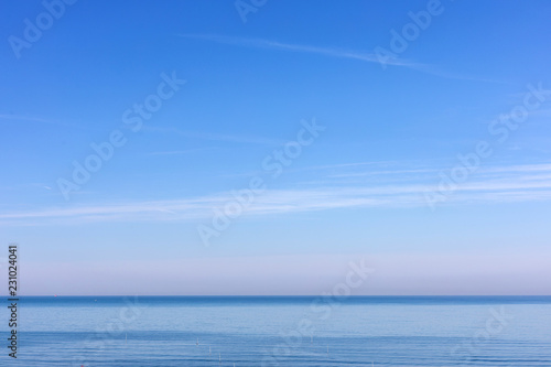 The horizon over the sea in Albania.
