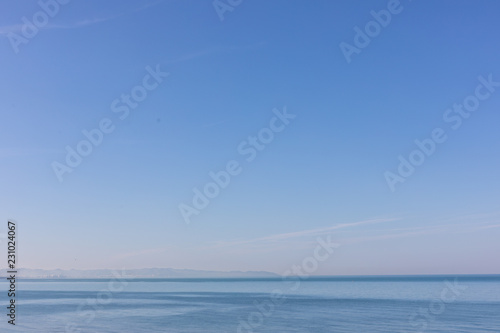 The horizon over the sea in Albania.