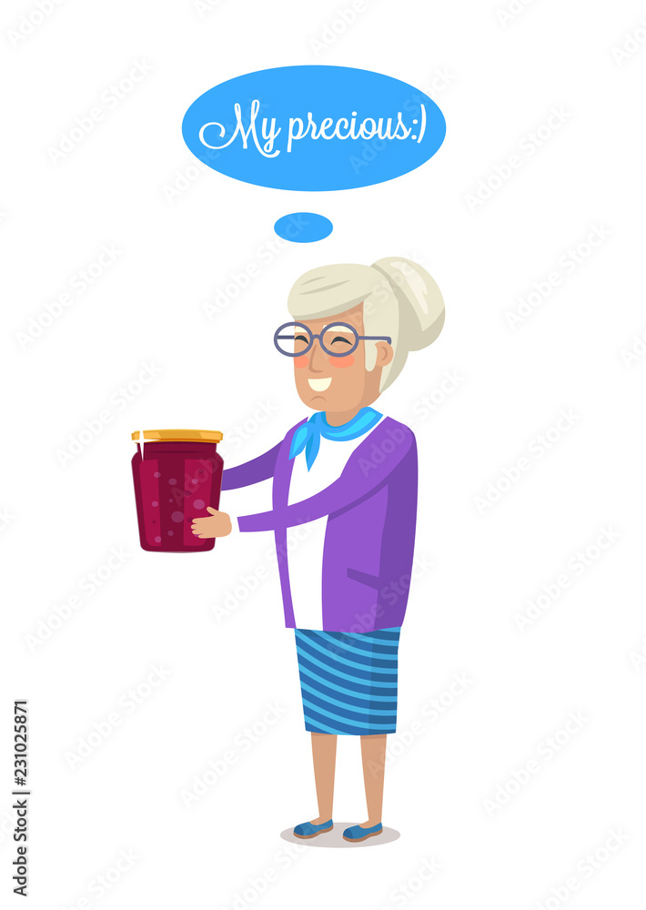 Granny with Tradition Berry Jam or Marmalade Jar Granny with Tradition Berry Jam or Marmalade Jar