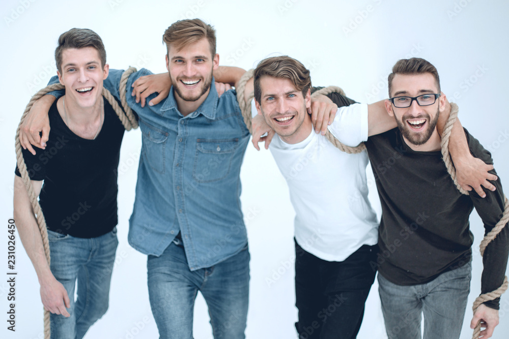 Obraz premium team of trusted friends .the concept of friendship