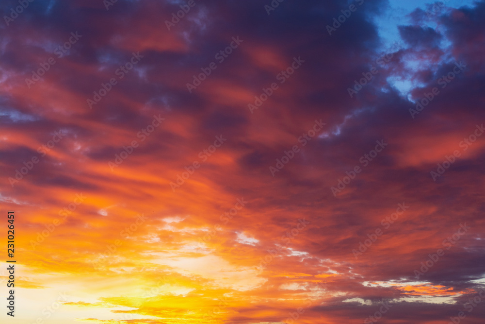 sky background at sunset