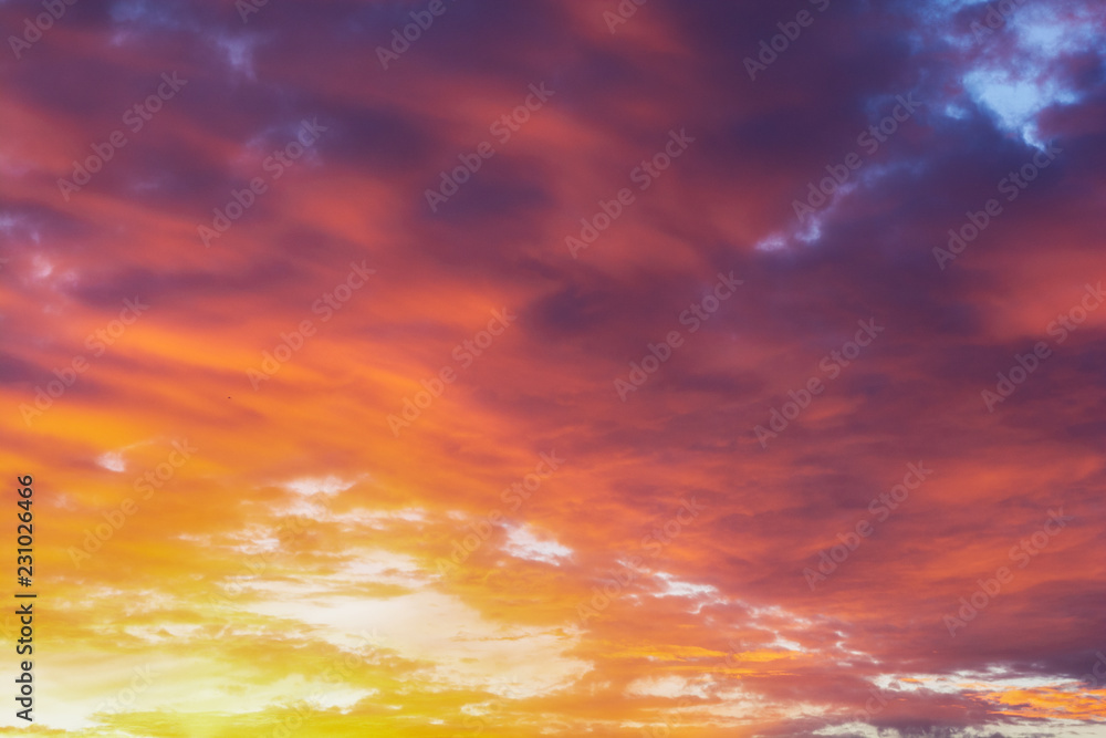 cloud view at sunset or sunrise