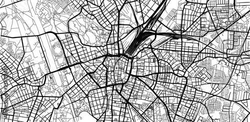 Obraz na plátně Urban vector city map of Leipzig, Germany