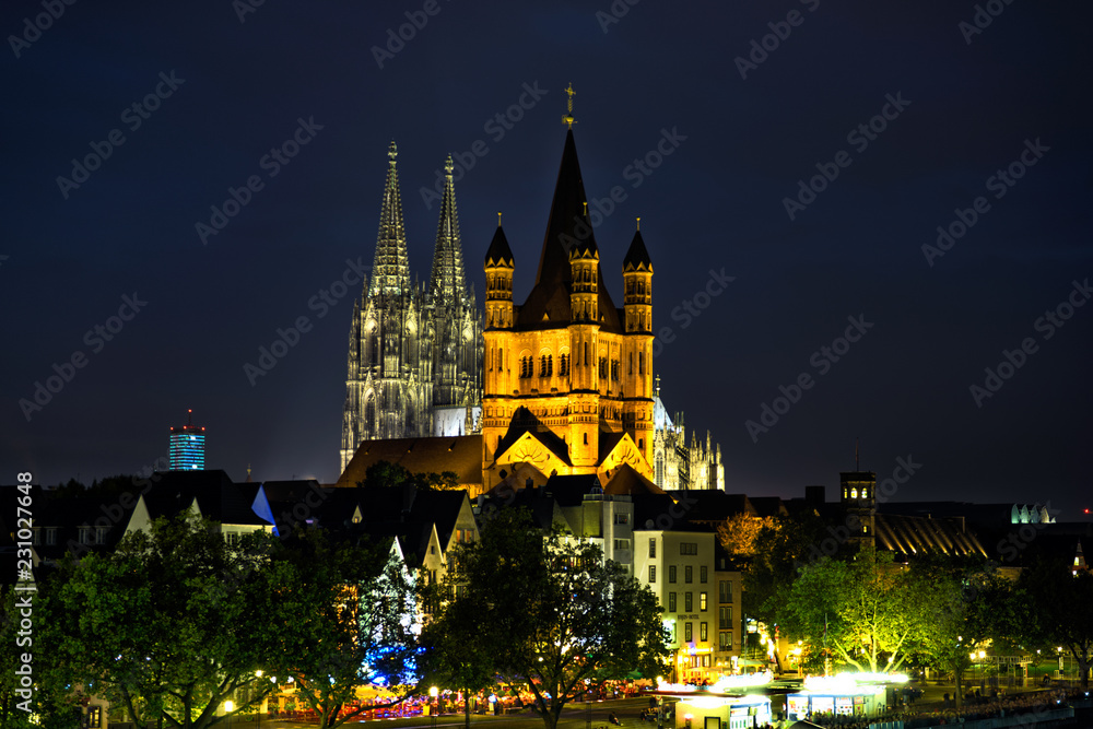 Cologne Cathedral and St Martin Catholic Church