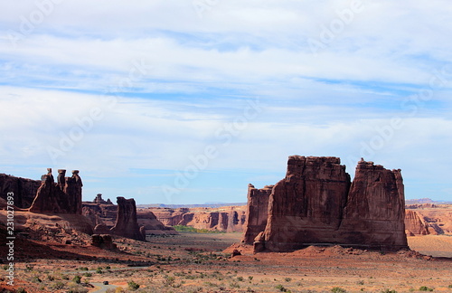 View of the red rock formations in Capitol Reef National Park, Utah