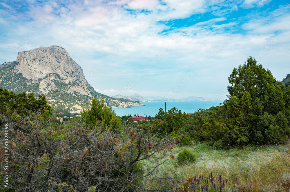 Black Sea and Mountains, Cape Kapchik, New World, Crimea