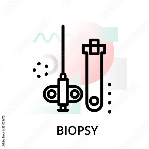 Concept of biopsy icon on abstract background photo