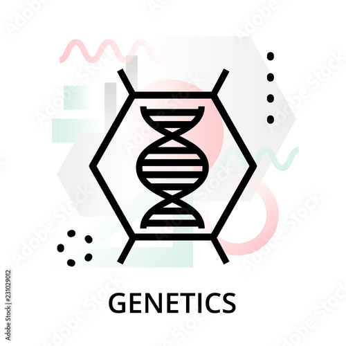 Concept of genetics icon on abstract background