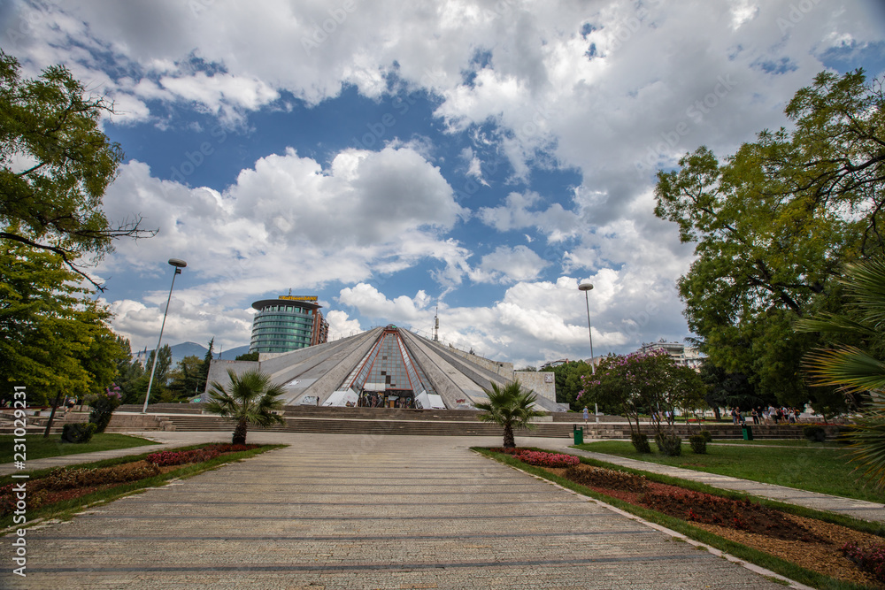 Mausoleum in Tirana, Albania. Socialist Mausoleum