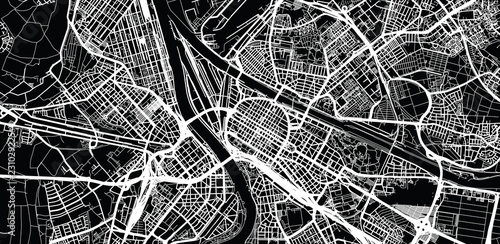 Urban vector city map of Mannheim, Germany photo