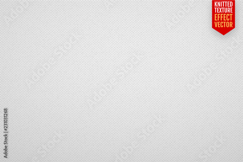 White realistic knit texture vector seamless pattern Vector illustration
