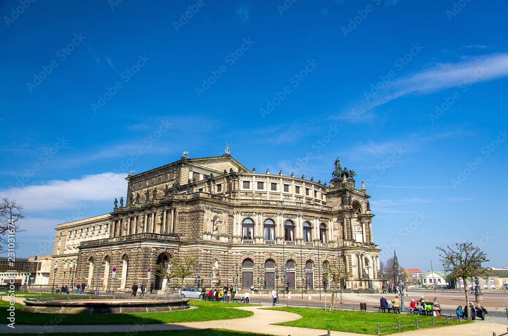Dresden, Germany - March 27, 2014: Saxon State Opera Semperoper