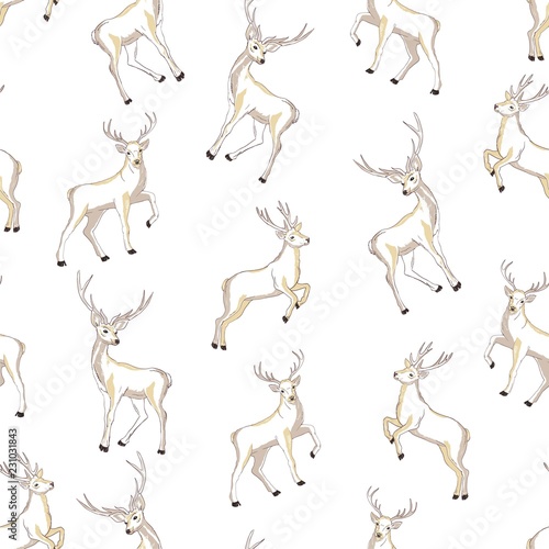seamless deer pattern
