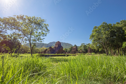 High quality photographs of intact towers at "My Son Sanctuary", near Hoi An ancient town, VietNam