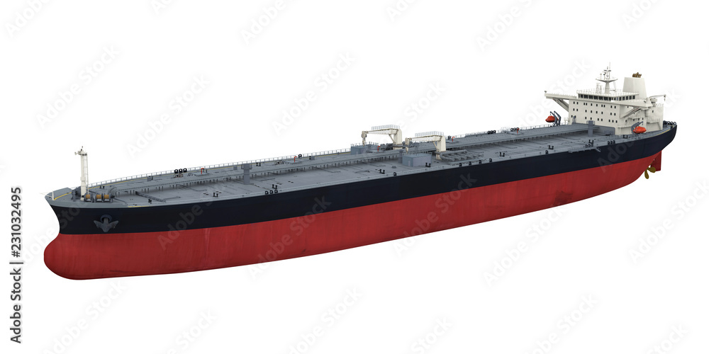 Fototapeta premium Oil Tanker Ship Isolated