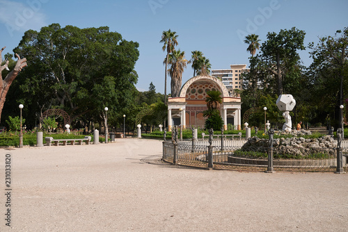 Palermo, Italy - September 06, 2018 : View of the north exedra of Villa Giulia photo