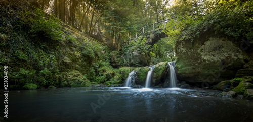 Mullerthal cascade Schiessentümpel Luxembourg panoramique