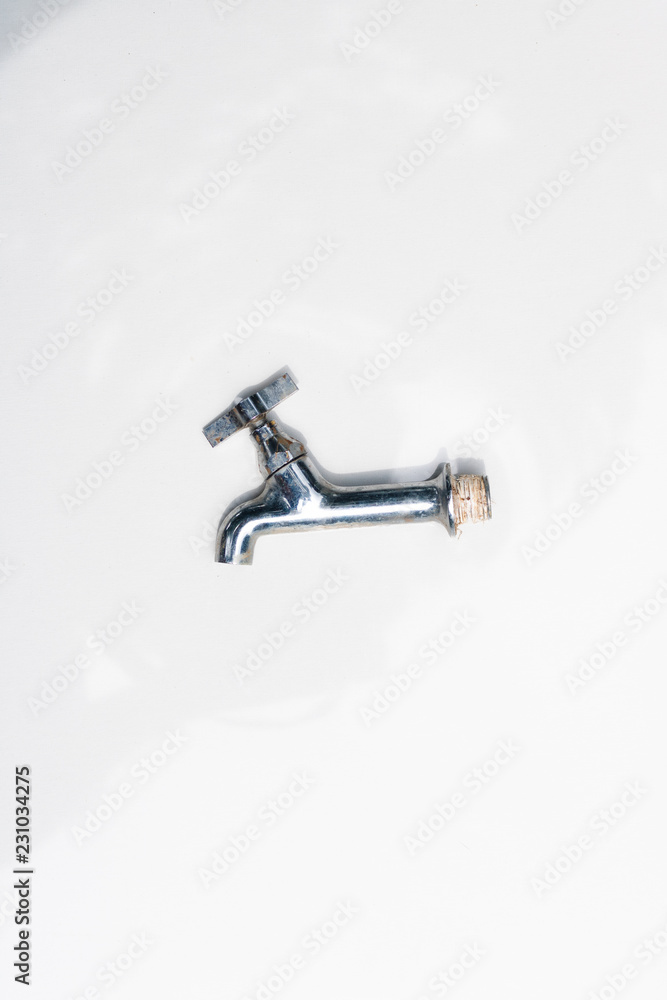 Faucet on a white background Faucet on a white background
