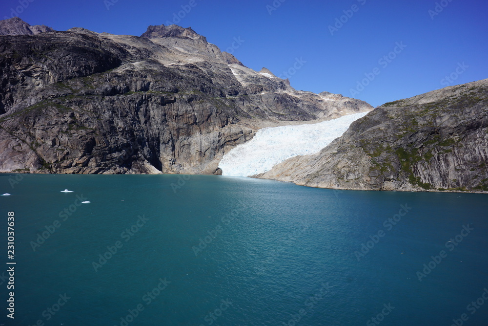 Glacier in mountains