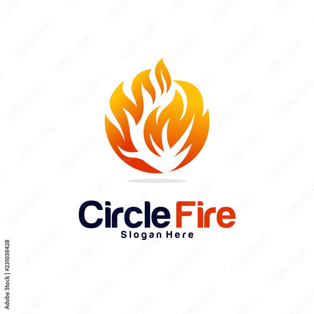 Obraz premium Fire logo design concept