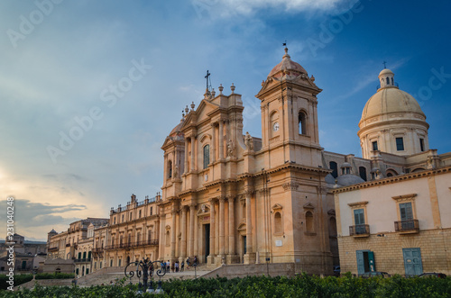 Historic centre of Noto, Sicily - Noto Cathedral - Minor Basilica of St. Nicholas of Myra. The UNESCO World Heritage in Sicily, Italy