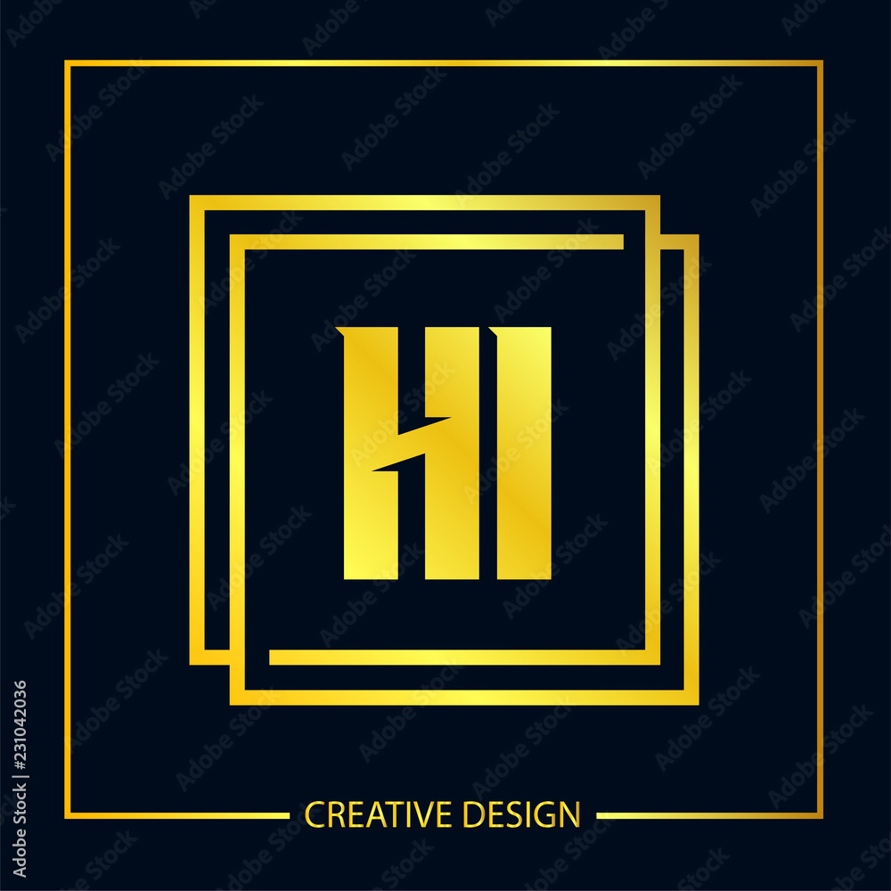 Initial Letter HI Logo Template Design Vector Illustrator Initial Letter HI Logo Template Design Vector Illustrator