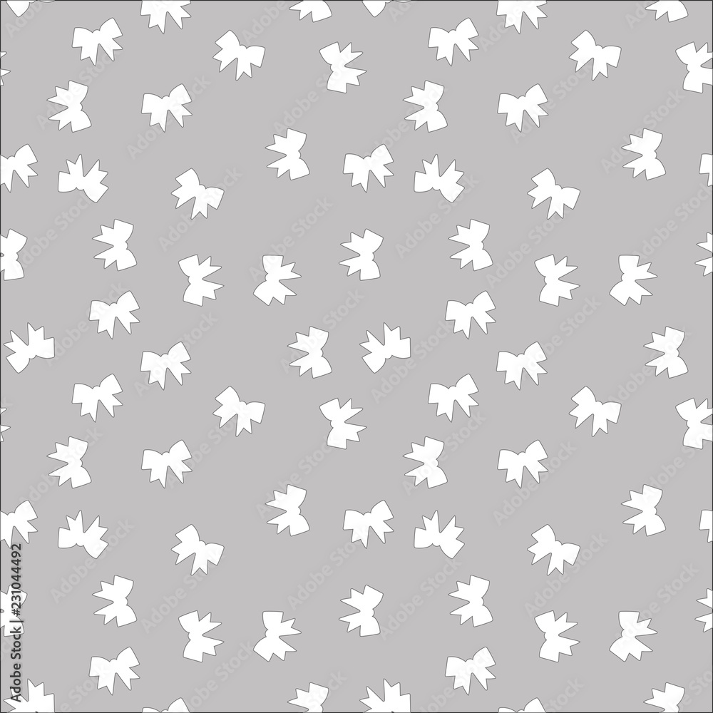 Seamless beauty bow pattern. Cute fashion illustration. Decorative background.Design template for wallpaper,fabric,wrapping,textile