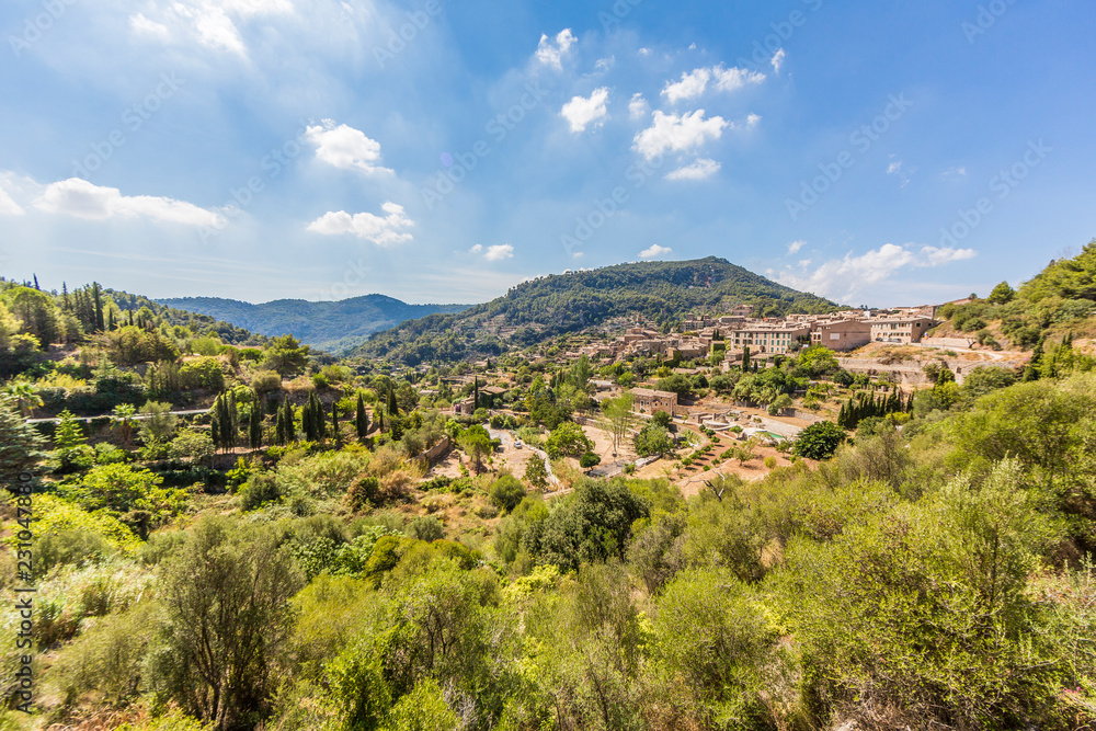 Panoramic picture of Soller on the spanish island of Mallorca