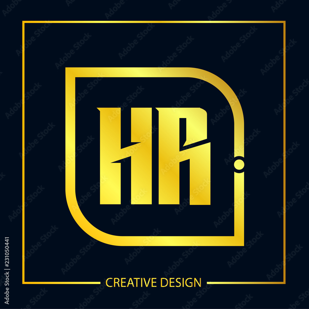 Initial Letter HR Logo Template Design Vector Illustrator Initial Letter HR Logo Template Design Vector Illustrator