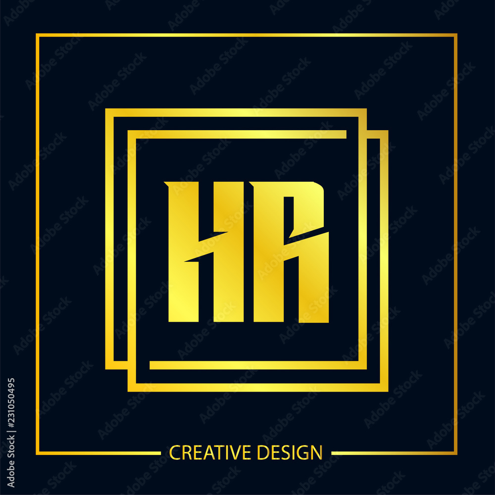 Initial Letter HR Logo Template Design Vector Illustrator Initial Letter HR Logo Template Design Vector Illustrator