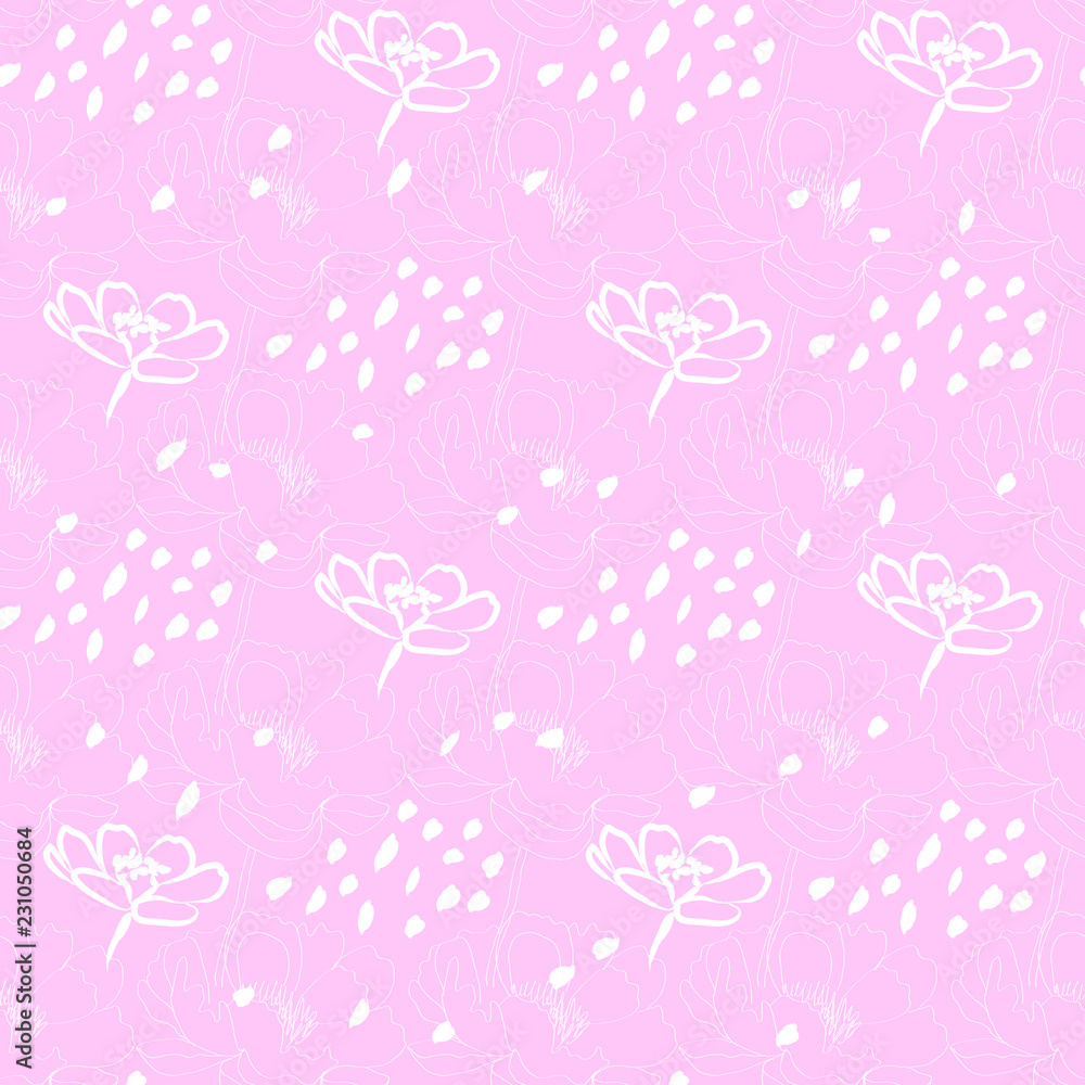 beautiful background with flowers, seamless pattern beautiful background with flowers, seamless pattern