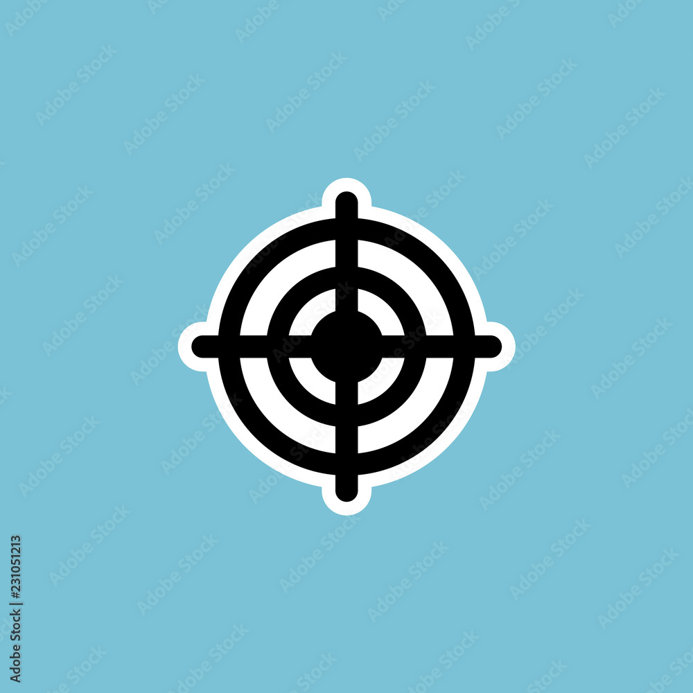 a crosshair icon. vector illustration a crosshair icon. vector illustration