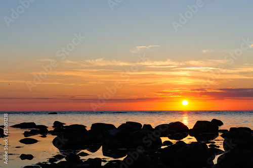 Sonnenuntergang auf _Gotland in Schweden