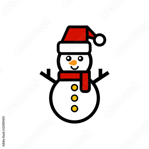 christmas snowman vector