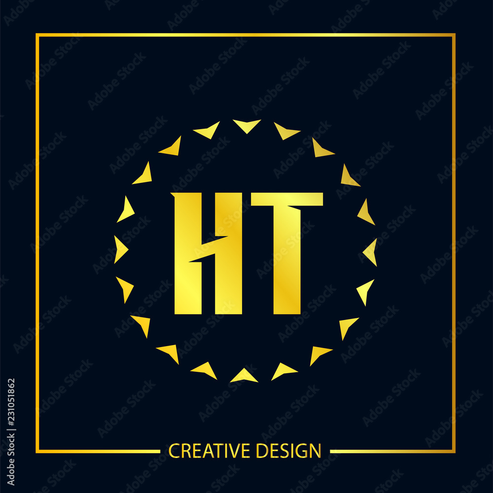 Fototapeta premium Initial Letter HT Logo Template Design Vector Illustrator
